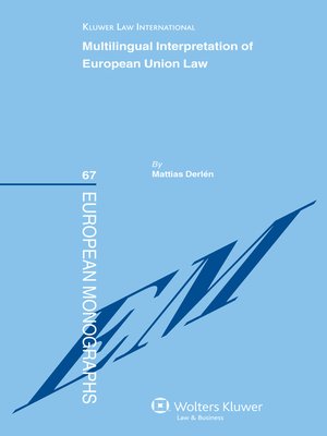 cover image of Multilingual Interpretation of European Union Law
